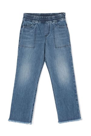 Blue cotton jeans FENDI KIDS | JMF428AMHXF0QG0
